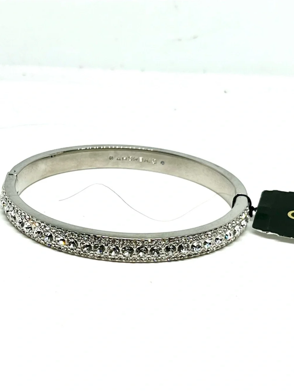 Givenchy Crystal-Embellished Silver Tone Bangle Bracelet - Picture 2 of 2